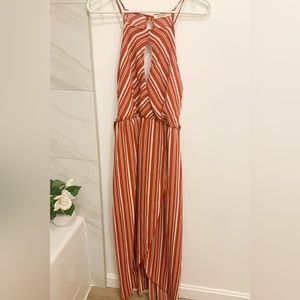Mikey & Joey Dress | Red/ White Stripe Maxi Dress | Size L